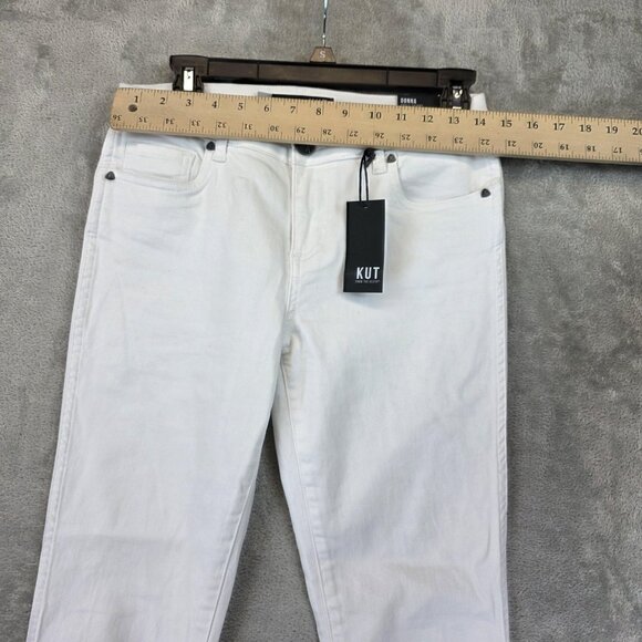 Kut From The Kloth Jeans Womens 4 White Donna Ankle Skinny Stretch Denim 126540 - Picture 6 of 16